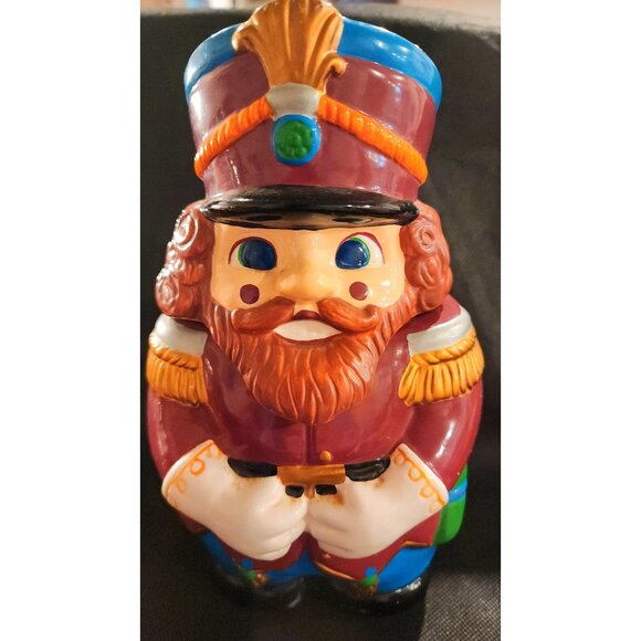 Vintage Kitschy Nutcracker Soldier Ceramic Cookie Jar - Picture 3 of 10
